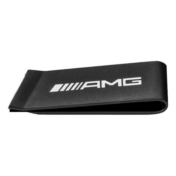 Clips pentru bancnote Mercedes AMG, otel inoxidabil, finisaj mat, antracit, 5cm