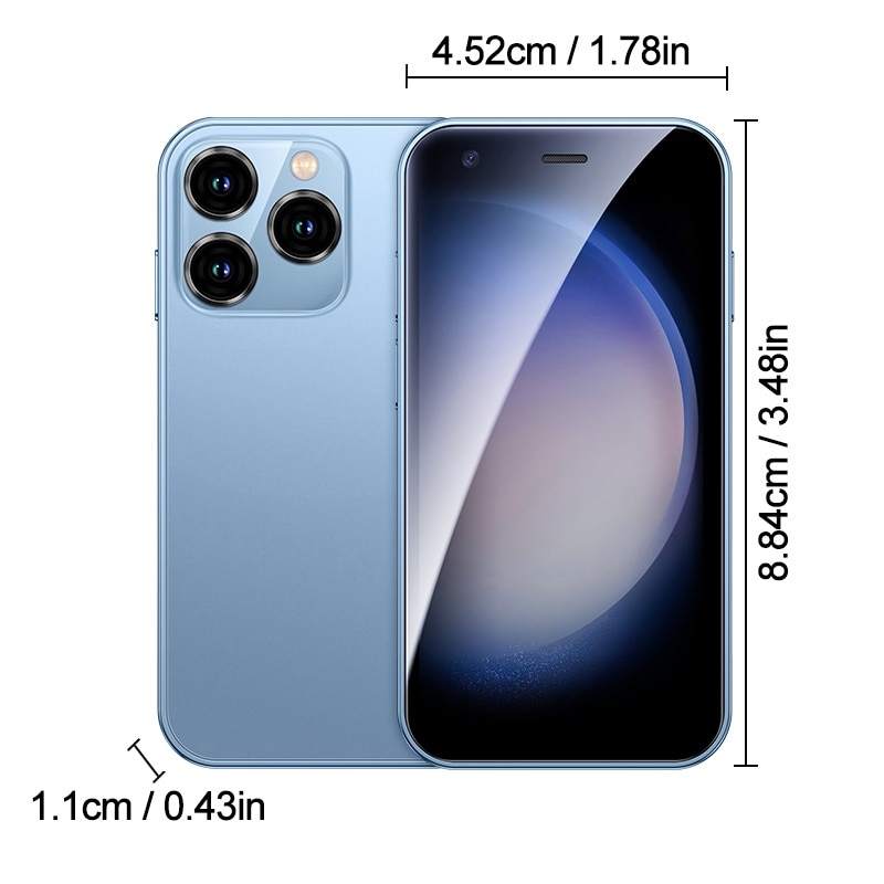 Smartphone XS15, Rainbuvvy, Android 8.1, 3 Inch, 2GB RAM, 16GB, Albastru