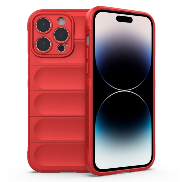 Védőtok iPhone 14 Pro Max készülékhez, Cipsir Safe, Magic Shield, C70, hőre lágyuló műanyag, Noble Red