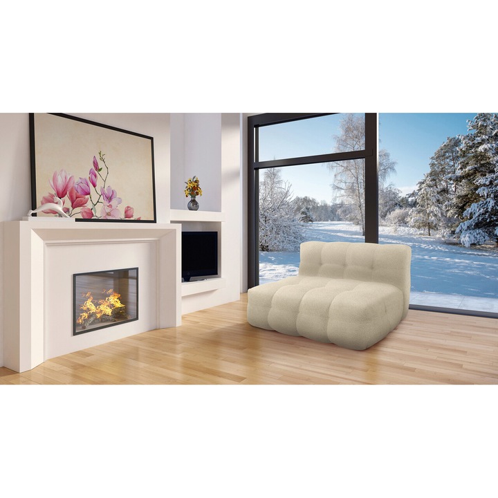 Essience, Bellezza fotel, 120x104x72 cm, elefántcsont