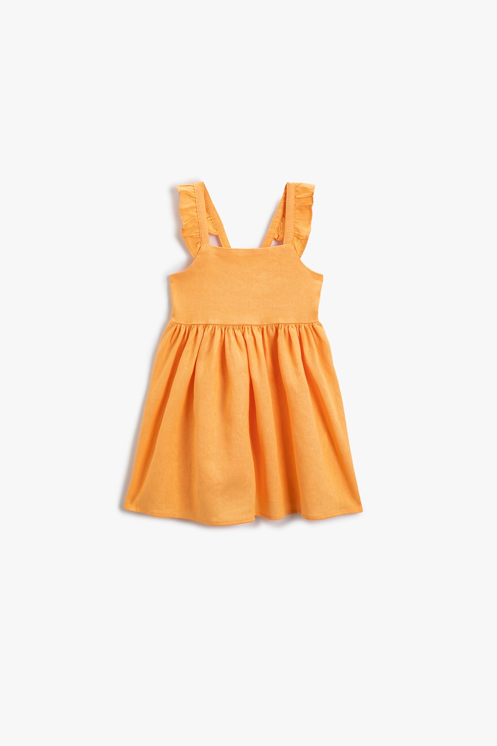 KOTON, Rochie babydoll cu volane, Portocaliu