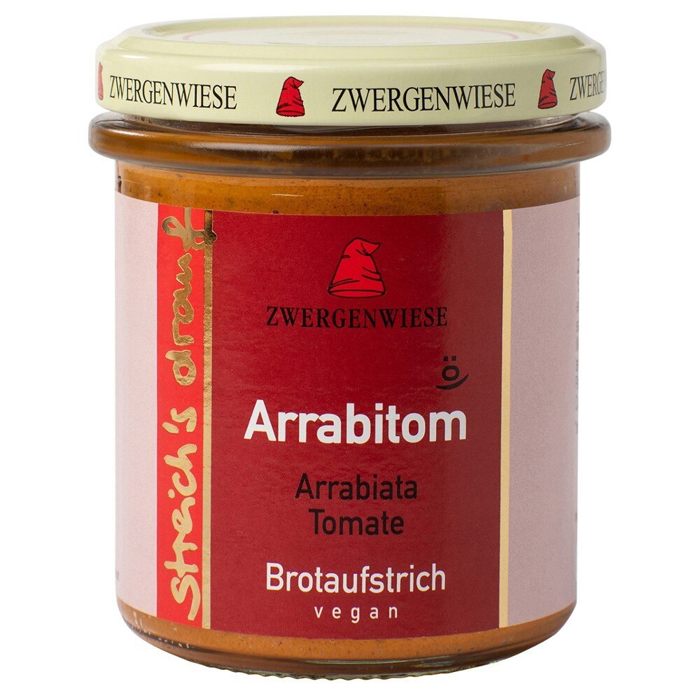 Crema tartinabila Arrabitom cu arrabiata si tomate, fara gluten bio, 160g, Zwergenwiese