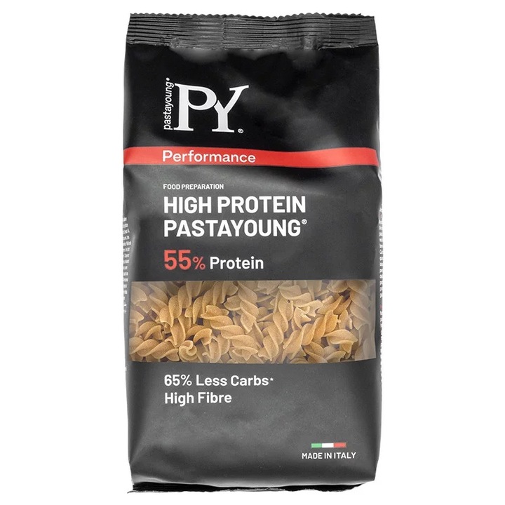 Paste proteice, low carb, Fusilli, Pasta Young, 250g
