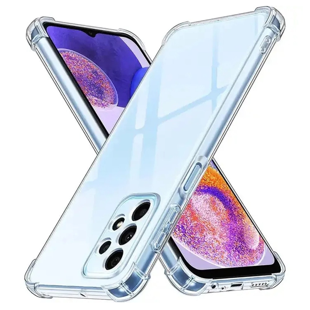 Husa protectie Mat-Tech compatibila cu Samsung Galaxy A23 4G / A23 5G, Protectie Camera, Colturi anti-soc, Decupaje Precise, Rezistenta la impact, Margini ridicate pentru protectia ecranului, Transparenta