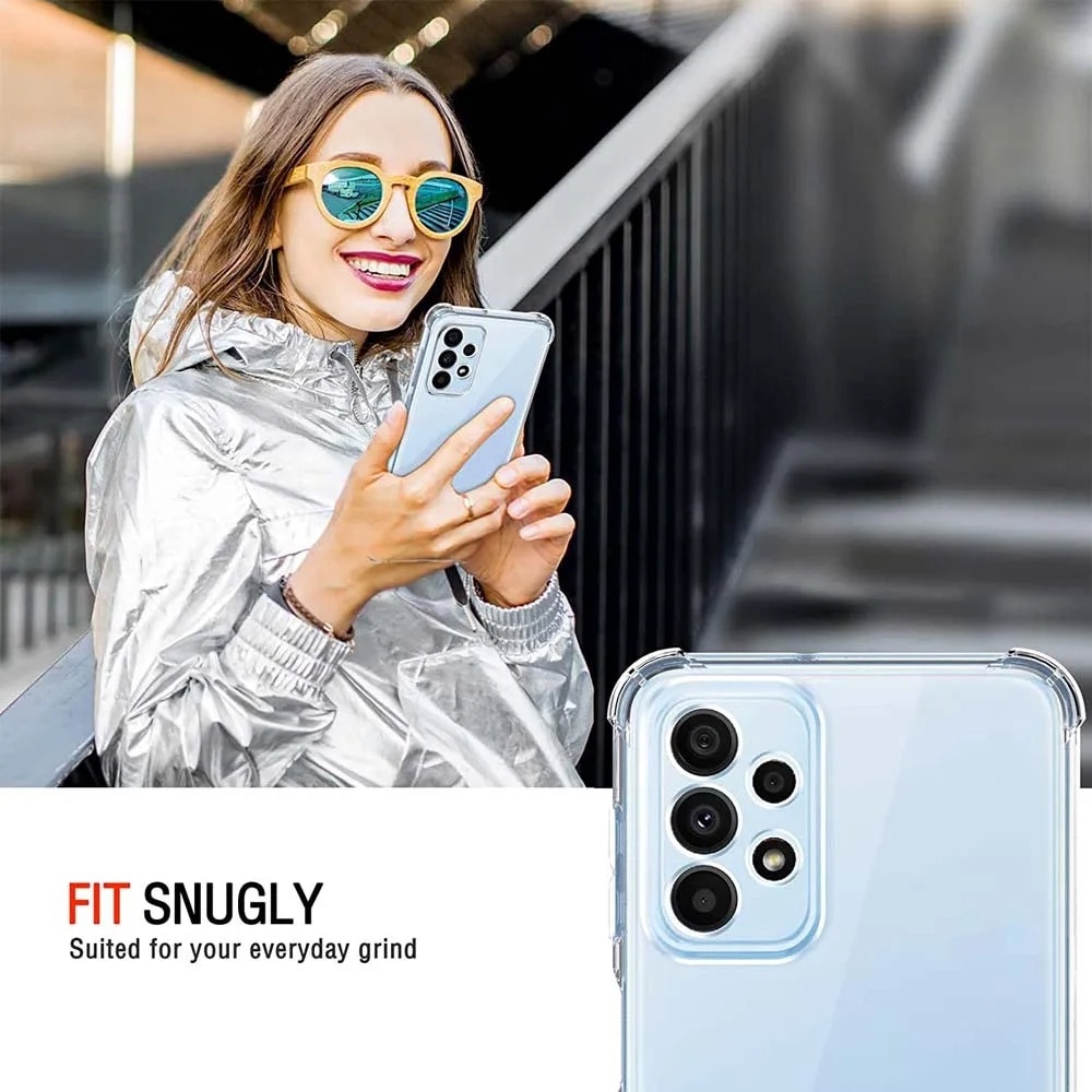 Husa protectie Mat-Tech compatibila cu Samsung Galaxy A23 4G / A23 5G, Protectie Camera, Colturi anti-soc, Decupaje Precise, Rezistenta la impact, Margini ridicate pentru protectia ecranului, Transparenta