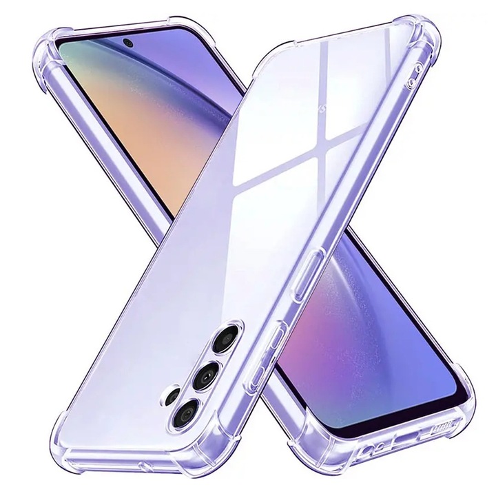 Кейс за Samsung Galaxy M55 Anti-Shock 1.5мм подсилен 4 ъгъла прозрачен