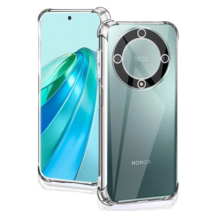 Кейс за Honor X9a, HQ Protect, V22, Термоустойчива пластмаса, Crystal Clear