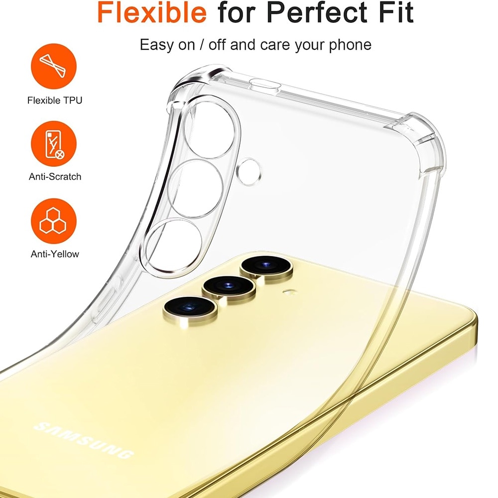 Husa pentru Samsung Galaxy S24 FE, TPU AntiShock, Protectie Camere, Transparent