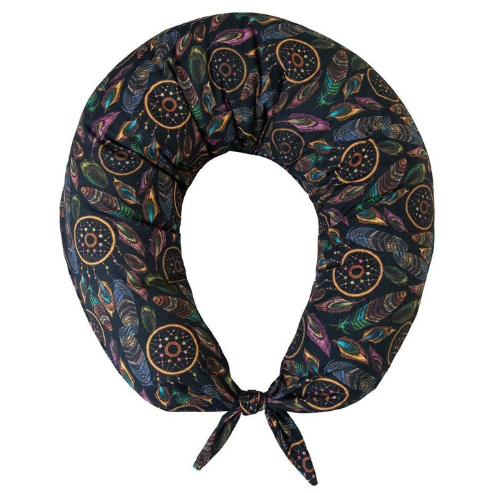 Perna de alaptare BabyMatex Moon, bumbac muslin, 260cm, negru