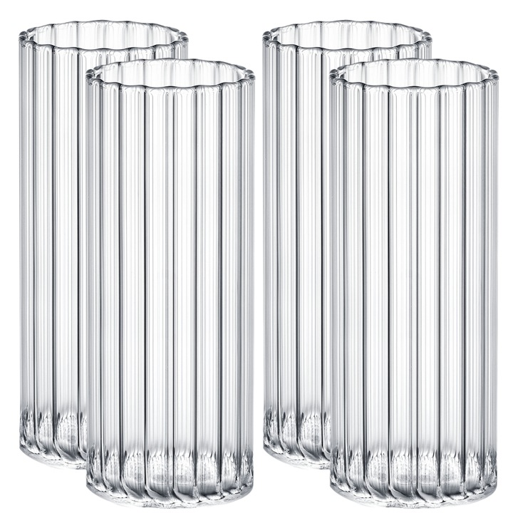 Комплект 4 чаши за лимонада и сок, Wilmax England, термоустойчиво стъкло, 350 ml