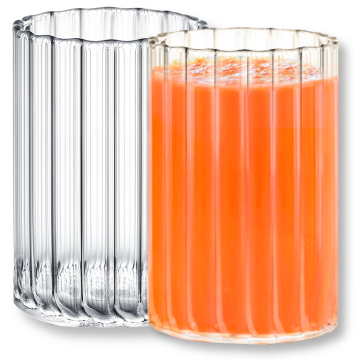 Set Pahare Apa, sticla termorezistenta, 2 piese x 200 ml, pentru apa, whisky, sucuri, limonada, Wilmax England