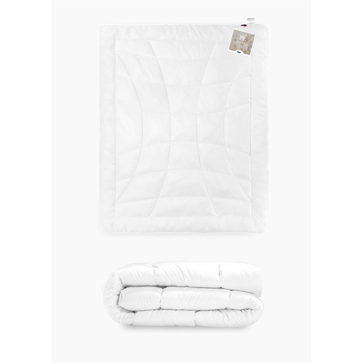 Pilota AMZ, lana de Alpaca, 135x200cm, bumbac batist, 1350g, alb