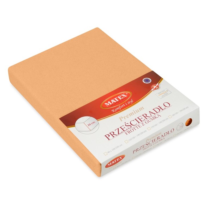 Cearceaf de pat MATEX, bumbac, 180x200cm, somon