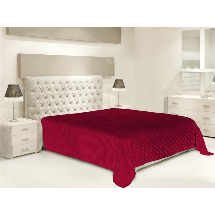 Patura Matex, microfibra, 170x210cm, rosu