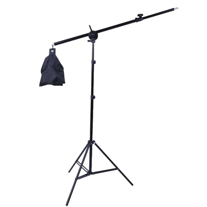 Set Brat Extensibil pentru Studio Foto, 75x135cm, cu Sac de Greutate