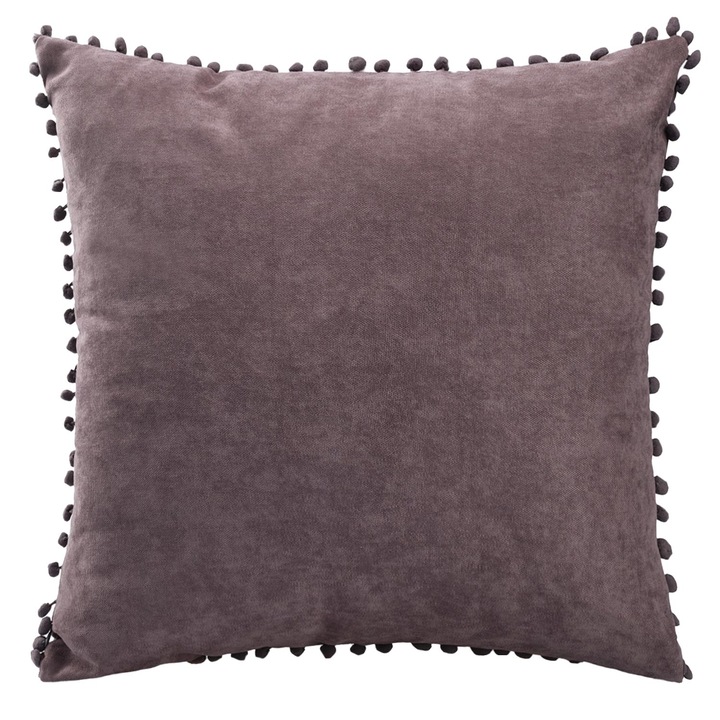 Poszewka decorativa 45x45cm, pomponi, poliester, multicolor