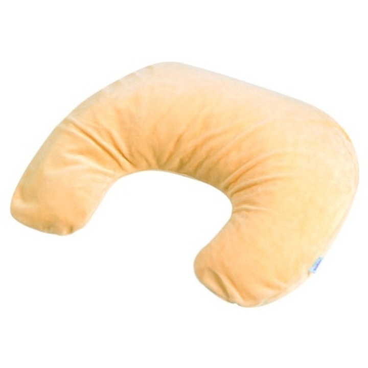 Babapozicionáló párna, BabyMatex Relax mini, 140cm, velúr, pamut, antiallergén, barack szín