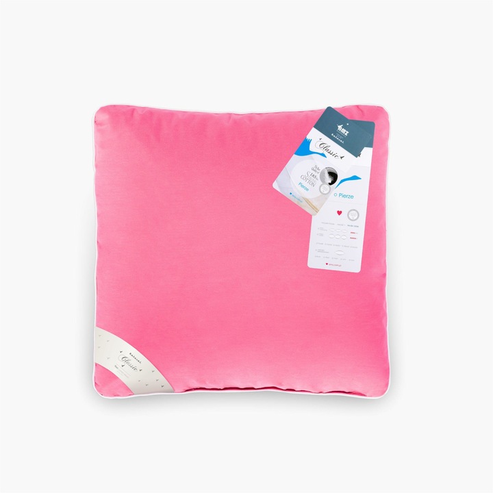 Perna AMZ, umplutura pene de gasca, 40x40cm, roz