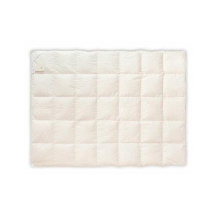 Pilota AMZ, puf de gasca, iarna, 200x220cm, alb