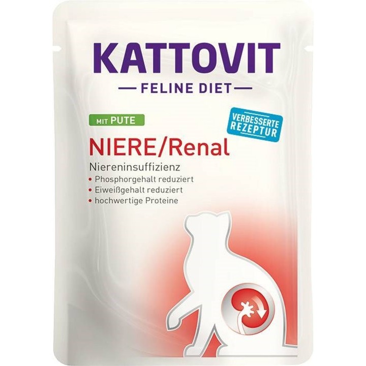 Мокра храна за котки Kattovit Feline Diet, Защита на бъбреците, 85гр