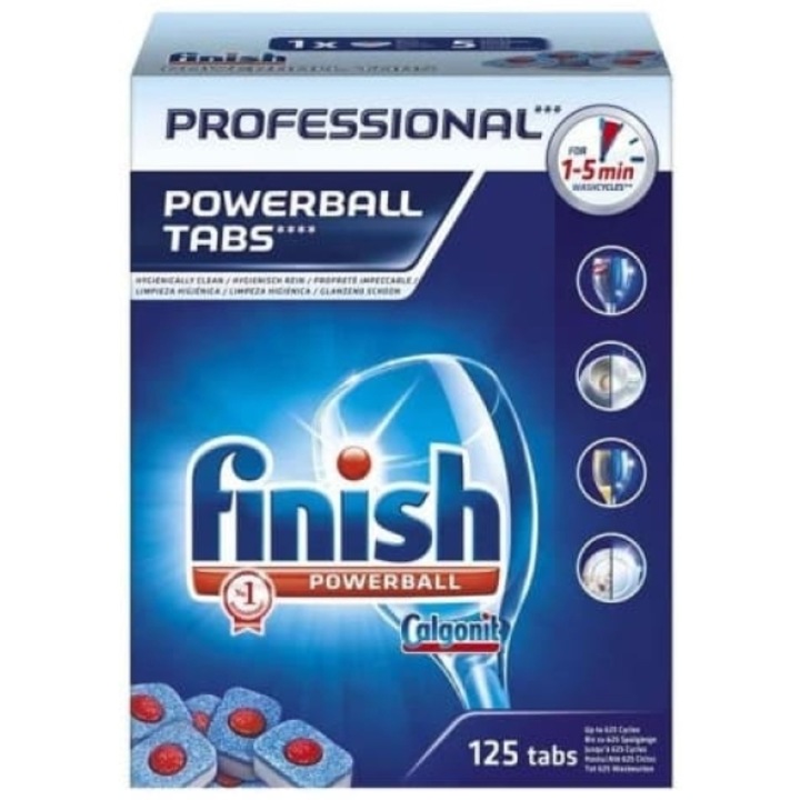 Комплект 125 таблетки за съдомиялна, Finish, Powerball Professional