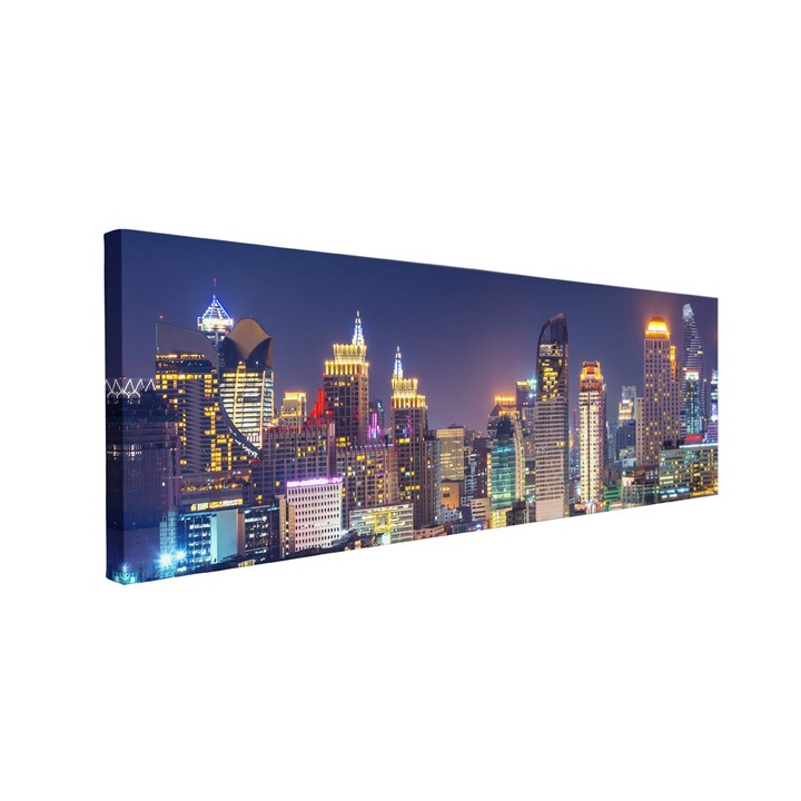 Tablou canvas Intelli®, Decoratiuni moderne pentru Living, Dormitor, City View, P1543, 40x120 cm