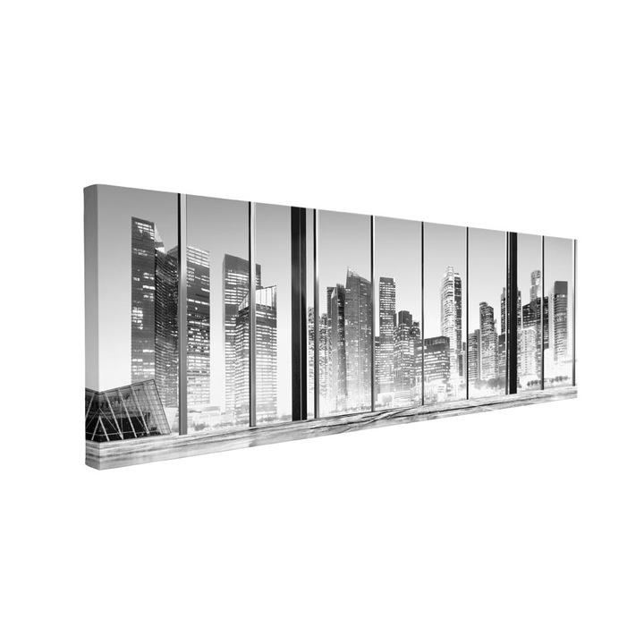 Tablou canvas Intelli®, Decoratiuni moderne pentru Living, Dormitor, City View, P1541, 30x90 cm