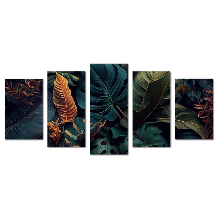 Tablou canvas Intelli®, Decoratiuni moderne pentru Living, Dormitor, Flowers, M1411, 45x110 cm