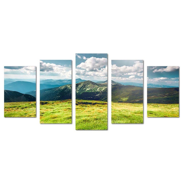 Tablou canvas Intelli®, Decoratiuni moderne pentru Living, Dormitor, Mountains, M1424, 70x165 cm