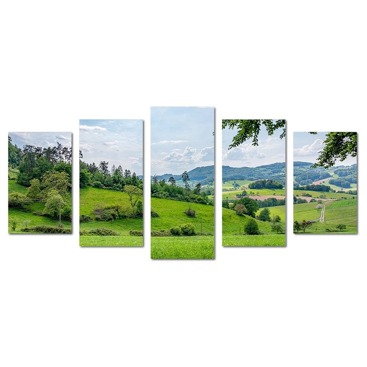 Tablou canvas Intelli®, Decoratiuni moderne pentru Living, Dormitor, Peisaj, M1431, 45x110 cm