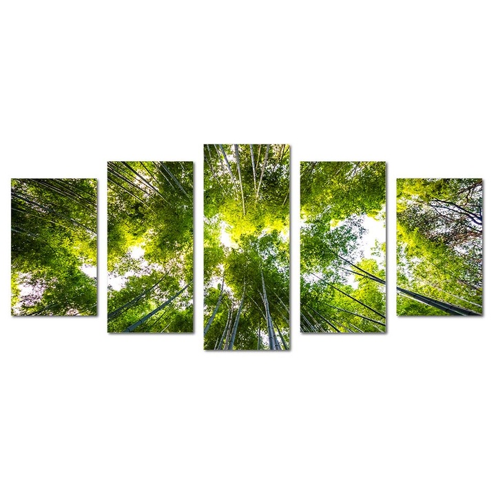 Tablou canvas Intelli®, Decoratiuni moderne pentru Living, Dormitor, Colorful Forest, M1339, 100x220 cm