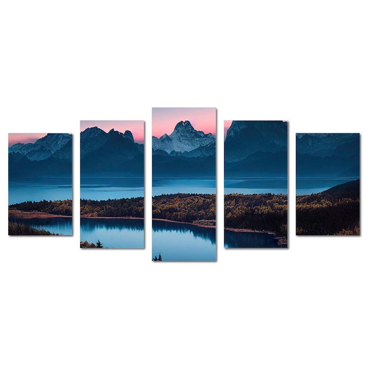 Tablou canvas Intelli®, Decoratiuni moderne pentru Living, Dormitor, Mountains, M1333, 120x275 cm