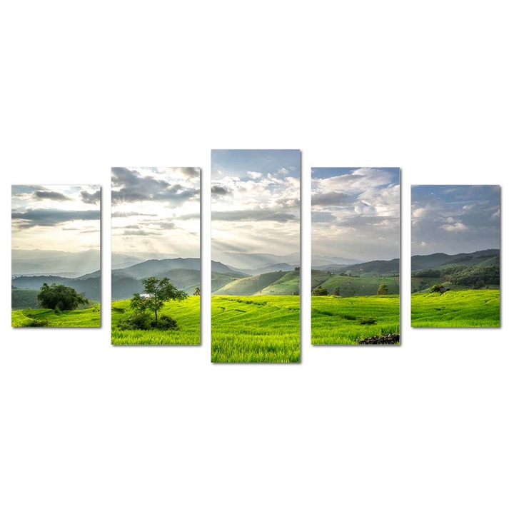 Tablou canvas Intelli®, Decoratiuni moderne pentru Living, Dormitor, Peisaj, M1473, 120x275 cm