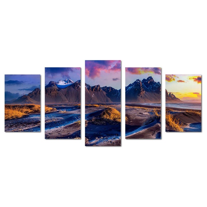 Tablou canvas Intelli®, Decoratiuni moderne pentru Living, Dormitor, Mountains, M1436, 70x165 cm