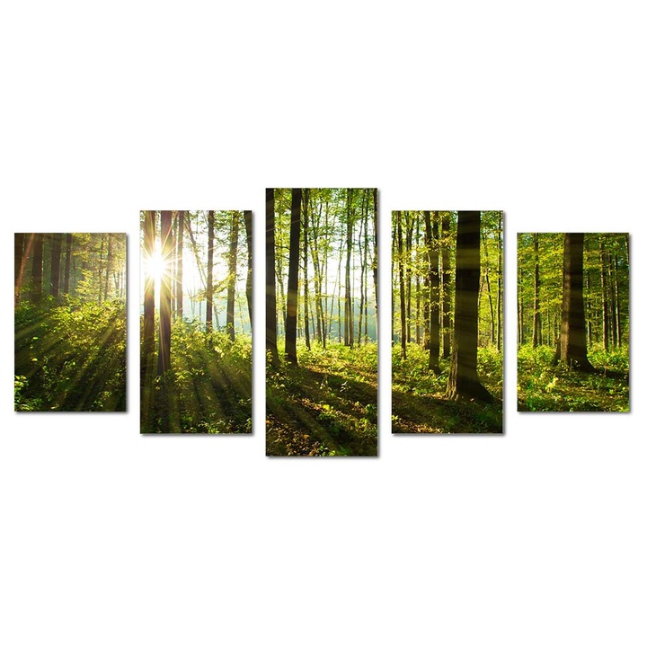 Tablou canvas Intelli®, Decoratiuni moderne pentru Living, Dormitor, Padure, M1390, 120x275 cm