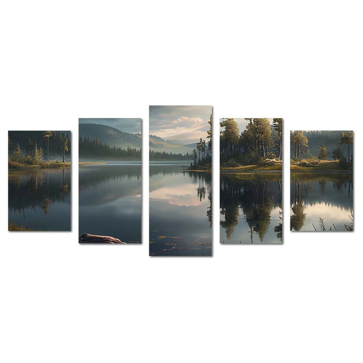Картина върху платно Intelli®, Модерни декорации за всекидневна, спалня, Crystal Lake, M1476, 70x165 см