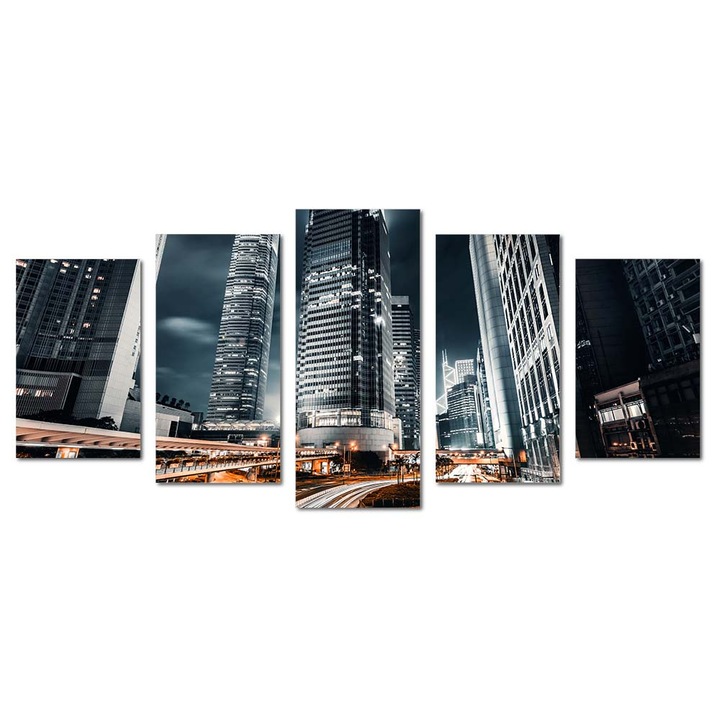 Tablou canvas Intelli®, Decoratiuni moderne pentru Living, Dormitor, Street View, M1540, 70x165 cm