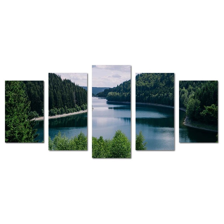 Tablou canvas Intelli®, Decoratiuni moderne pentru Living, Dormitor, Mountain, M1460, 100x220 cm