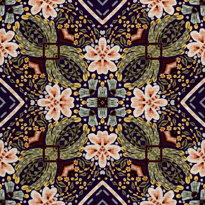 Textil anyag, Rusztikus virágos háttér, Poliészter 100%, 210g/pm, Méret: 100cm x 155cm, DX765
