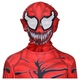 Costum Venom pentru Copii, Set cu masca, Supererou, EvrikaUnity®, Premium Lycra 3D®, 5-6 ani, 130cm, Rosu