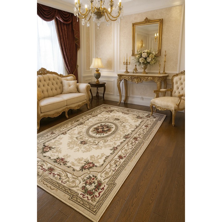 Covor Clasic, Home Vista, Lotos 568, Crem / Bej, 80x150 cm