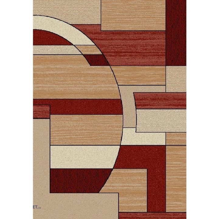 Modern szőnyeg, Home Vista, Lotos 538, krém/gránát, 300x400 cm