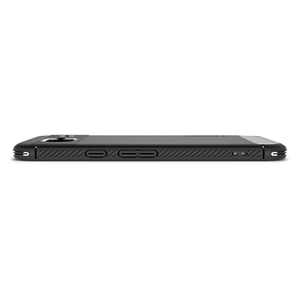 Husa telefon pentru Google Pixel 8a, Spigen Rugged Armor, TPU/Carbon, Negru