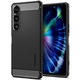 Husa telefon Spigen Rugged Armor, carbon, negru mat, pentru Sony Xperia 1 Vi