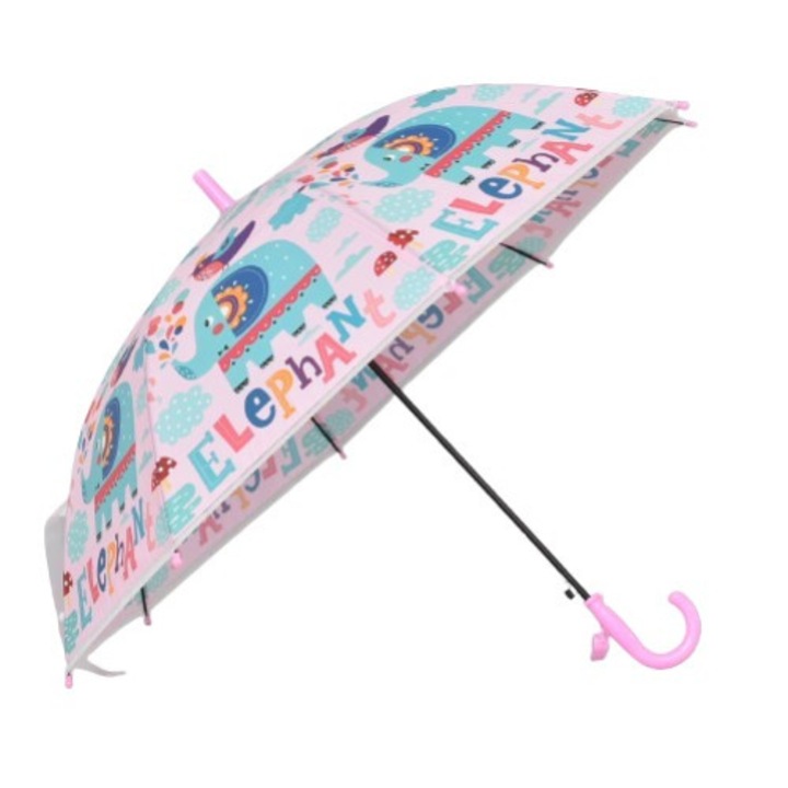 Gyermek esernyő 12348-3, Átmérő 82 cm, Világos rózsaszín