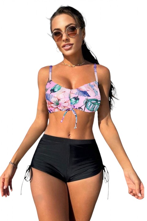 2 részes fürdőruha, rövidnadrág és melltartó 6769, Fekete