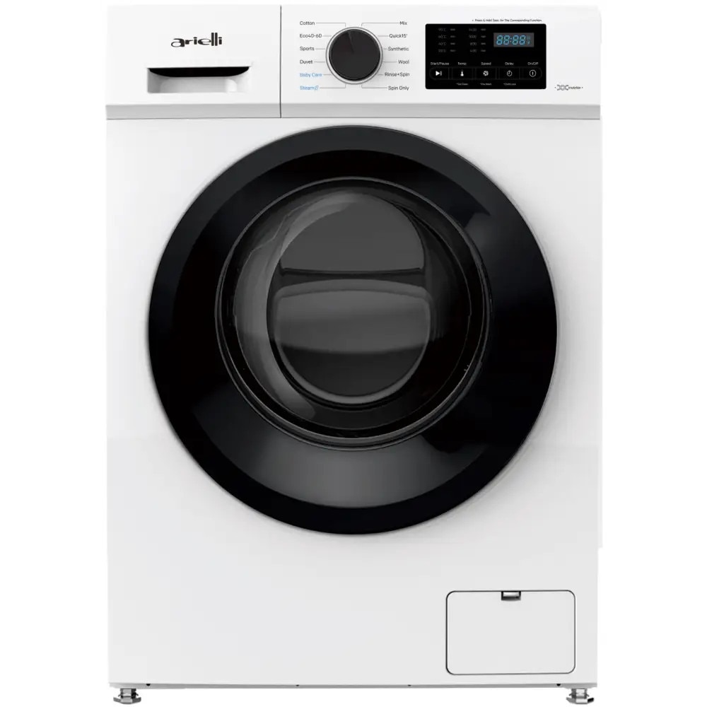 Masina de spalat rufe Arielli AWM-80415 INV, Motor inverter, 8 kg, 1400 rpm, Clasa A, Steam, Alb