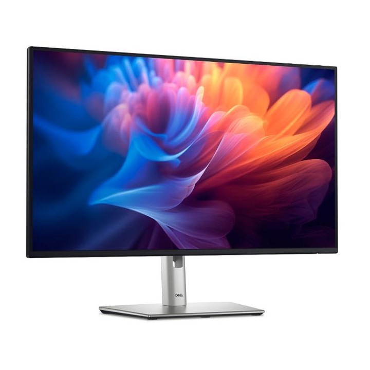 Dell monitor, P2725HE, 27" Full HD LED, IPS tükröződésmentes, 5ms, 100 Hz, 1500:1, 300 cd/m2, 1920x1080, 99% sRGB, USB-C hub, USB 3.2, HDMI, Display Port, RJ45 , PD 90W, Állítható magasságú, Fekete