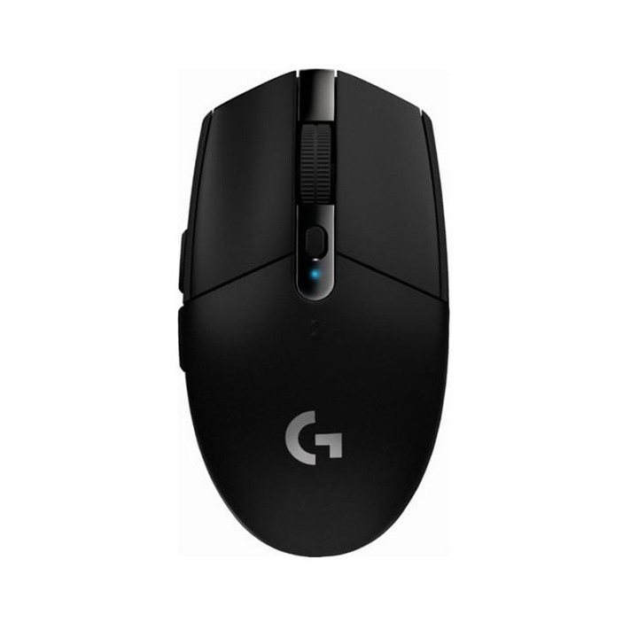 Мишка Logitech, G305, Wireless, Lightsync RGB, 200 - 12000 dpi, Сензор HERO, 6 бутона, Черен