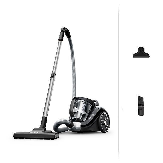 Aspirator fara sac Rowenta Compact Power XXL RO4B25EA, 750W, recipient pentru praf 2.5 L, 3 niveluri de filtrare, negru